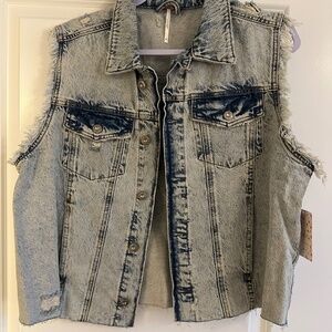 Free People Denim Vest